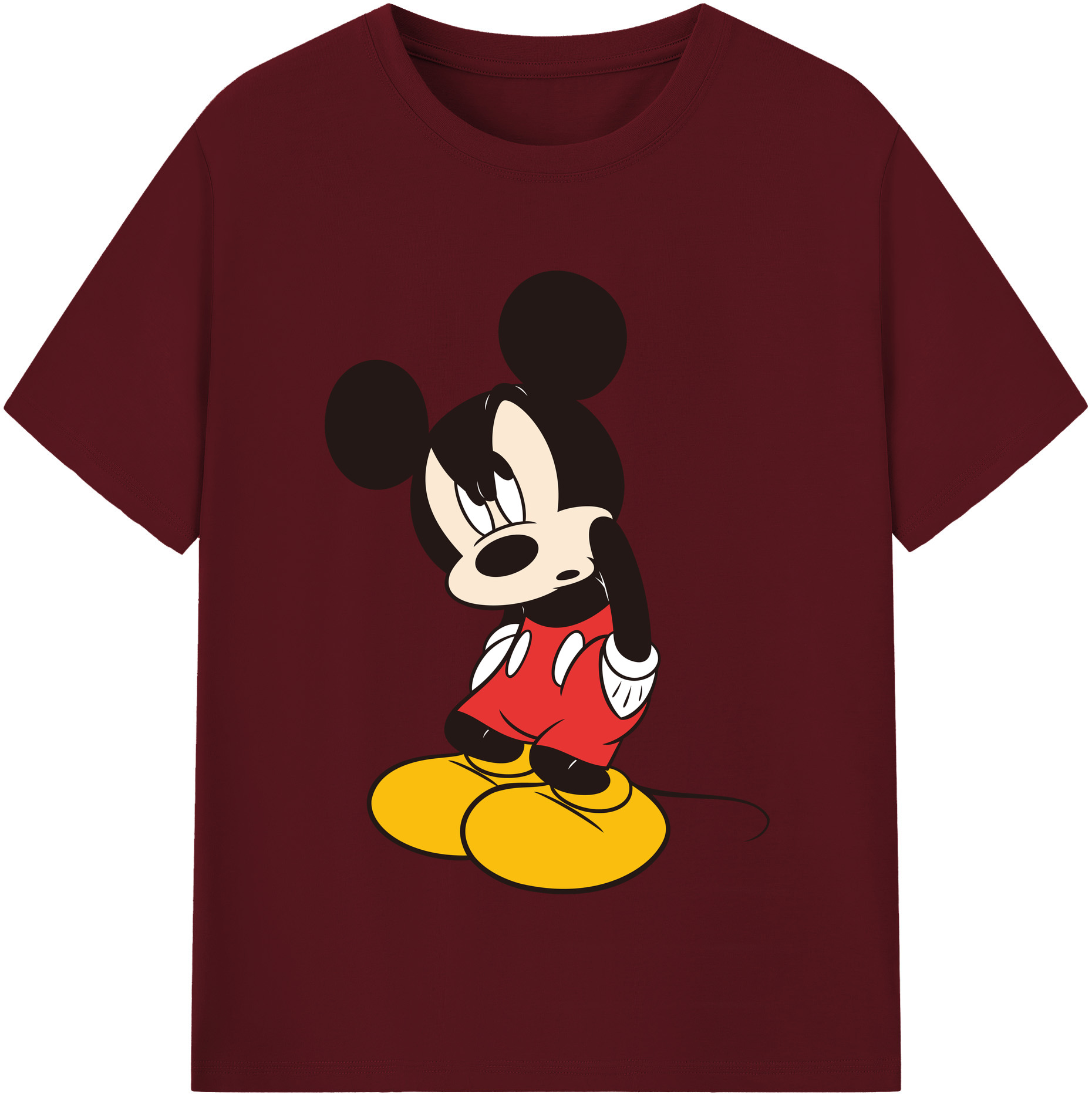 （画像用） ミッキーマウス Mickey Mouse 綿100％半袖Tシャツ（フロントプリント）